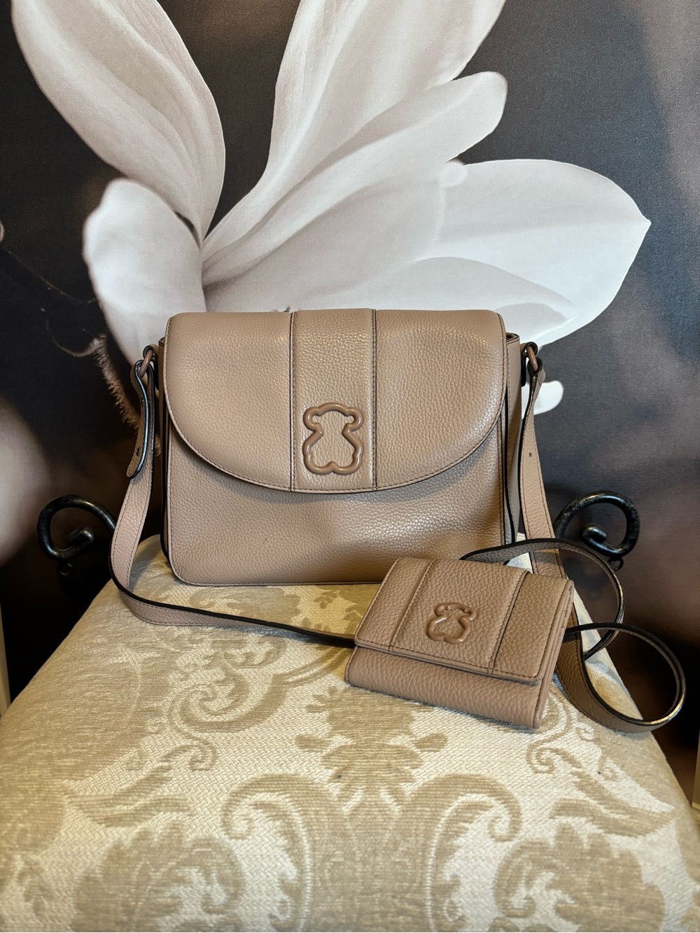 Tous Taupe Crossbody Bag with Matching Wallet โฅ๏ธ